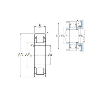 NJ2319 ET NSK Cylindrical Roller Bearings #1 small image